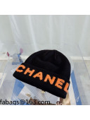 Chanel Cotton Knit Hat Black 2021 110555