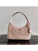 Prada Re-Edition 2000 Fur Mini Hobo Bag 1NE515 Pink 2020