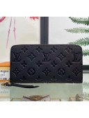 Louis Vuitton Monogram Empreinte Leather Zippy Wallet M61864 Black 2020