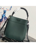 Prada Margit Leather Small Top Handle Bag 1BC082 Green 2019