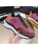 Chanel Nylon and Suede Sneakers G38035 Red 2021 02