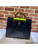 Gucci Diana Medium Tote Bag in Black Leather 655658 2021