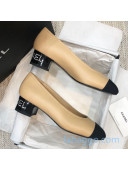 Chanel Calfskin Crystal Heel 35mm Pumps Beige 2020