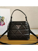 Prada Spectrum Small Quilted Leather Shoulder Bag 1BA311 Black 2020