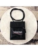 Balen..ga Black Nylon  Phone Bag With Shoulder Strap 2018