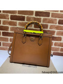 Gucci Diana Medium Tote Bag in Brown Leather 655658 2021