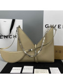 Givenchy Small Cut Out Bag in BoxLeather with Chain Beige 2021