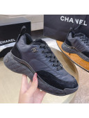 Chanel Nylon and Suede Sneakers G38035 Black 2021 06