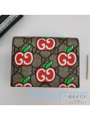Gucci Chinese Valentine's Day GG Apple Card Case Wallet 624641 Beige 2020