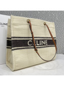 Celine Square Cabas Large Tote Bag in Soleil Inch Textile Black 2021
