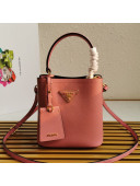 Prada Small Saffiano Leather Panier Bucket Bag 1BA217 Light Pink 03 2020