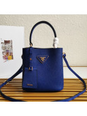 Prada Small Saffiano Leather Panier Bucket Bag 1BA217 Royal Blue 2020
