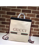Gucci Coco Capitán Logo Backpack White 494053 
