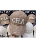 Chanel Sequins Pearl Baseball Hat Beige 2021 110574