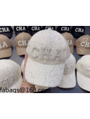 Chanel Sequins Pearl Baseball Hat White 2021 110575