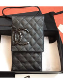 Chanel Calfskin Python CC Mini Shoulder Flap Bag Black 2019