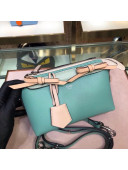 Fendi Mini By The Way Boston Bag In Green/Pink Leather 2018