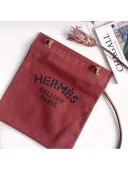 Hermes Canvas & Leaher Shopper Bag Red 2018
