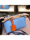 Fendi Mini By The Way Boston Bag In Light Blue/Pink Leather 2018