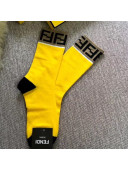 Fendi FF Top Short Sock Yellow 2019