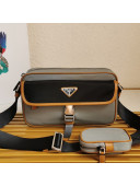 Prada Nylon and Saffiano Leather Shoulder Bag 2VH074 Grey 2021