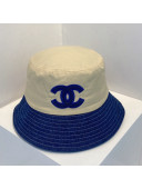 Chanel Nylon and Denin Bucket Hat Beige/Blue 2021