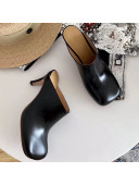 Bottega Veneta Calfskin Square Toe High-Heel Mules Black 2019
