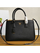 Prada Medium Saffiano Leather Prada Galleria Bag 1BA274 Black 2020