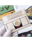 Gucci GG Web Leather Ophidia Card Case ‎523159 White
