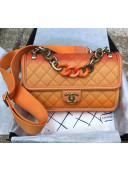 Chanel Grained Calfskin Sunset On The Sea Flap Bag AS0062 Orange 2019