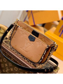 Louis Vuitton Multi Pochette Accessoire Bag with Leopard Print M45839 Caramel Brown For 2021 Wild at Heart 