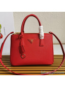 Prada Small Saffiano Leather Prada Galleria Bag 1BA863 Red 2020