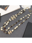 Chanel Crystal Pearl Long Necklace 05 2019