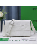 Bottega Veneta Cassette Small Crossbody Bag in Wax Maxi Calfskin White 2021