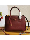 Prada Small Saffiano Leather Prada Galleria Bag 1BA863 Burgundy 2020