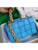 Bottega Veneta The Chain Cassette Cross-body Bag Swimming Pool Blue 2020