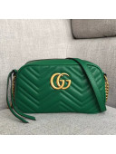 Gucci GG Marmont Matelassé Small Camera Shoulder Bag 447632 Green