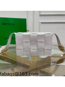 Bottega Veneta Cassette Small Bag in Maxi Grained Calfskin White 2021
