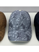Louis Vuitton Fabric Baseball Hat Grey 2021 11