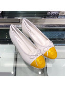 Chanel Calfskin Ballerinas G02819 White/Yellow 2019
