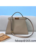 Fendi Medium Peekaboo ISeeU Bag with Tortoiseshell Detail Dove Grey 2021 70193