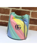 Gucci GG Marmont Matelassé Mini Bucket Bag 575163 Multicolor Pastel 2020