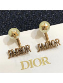 Dior J'Adior Pearl Short Earrings Aged Gold/White 2020