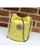 Gucci GG Marmont Matelassé Mini Bucket Bag 575163 Pastel Yellow 2020
