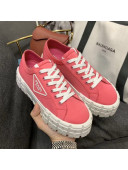 Prada Nylon Platform Sneakers Pink 2021