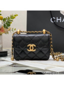 Chanel Calfskin Flap Coin Purse Wallet with Adjustable Chain Strap AP2290 Black 2021