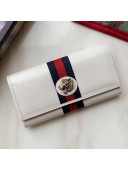 Gucci Leather Rajah Continental Wallet 573789 White