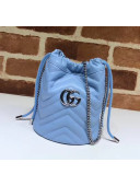 Gucci GG Marmont Matelassé Mini Bucket Bag 575163 Pastel Blue 2020