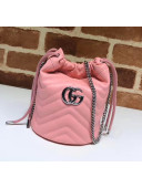 Gucci GG Marmont Matelassé Mini Bucket Bag 575163 Pastel Pink 2020