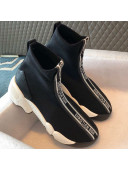Dior Knit Logo Band High-Top Sneaker Boot Black 2019